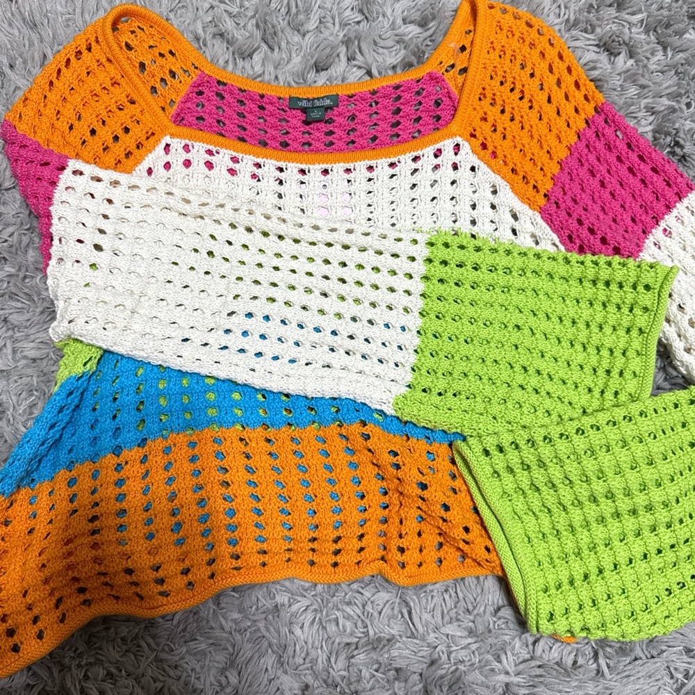 Colorful Crochet Sweater